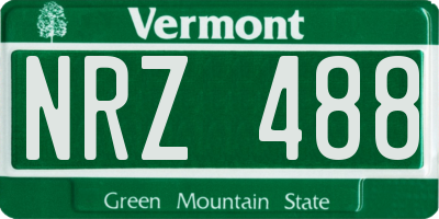 VT license plate NRZ488