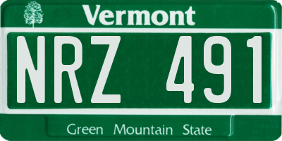 VT license plate NRZ491