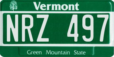 VT license plate NRZ497