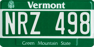 VT license plate NRZ498