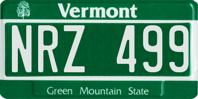VT license plate NRZ499