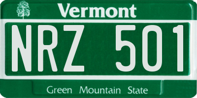 VT license plate NRZ501
