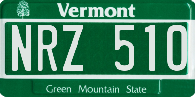 VT license plate NRZ510