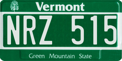 VT license plate NRZ515