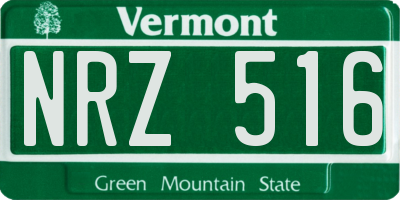 VT license plate NRZ516