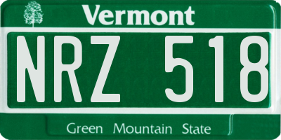 VT license plate NRZ518