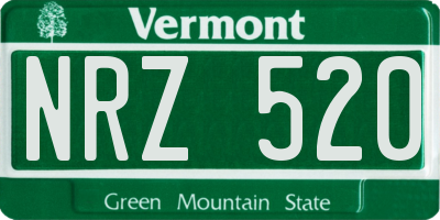 VT license plate NRZ520