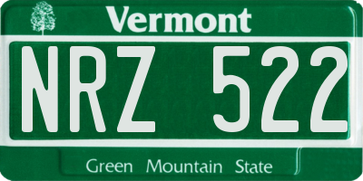 VT license plate NRZ522