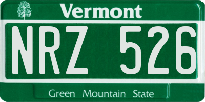 VT license plate NRZ526