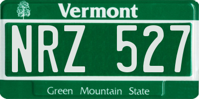 VT license plate NRZ527
