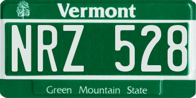 VT license plate NRZ528