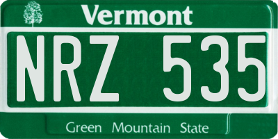 VT license plate NRZ535