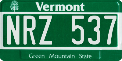 VT license plate NRZ537
