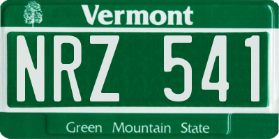 VT license plate NRZ541