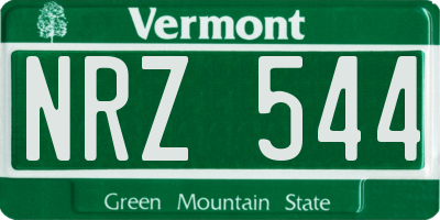 VT license plate NRZ544