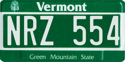 VT license plate NRZ554