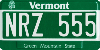 VT license plate NRZ555