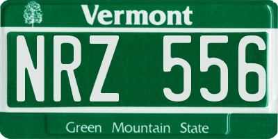 VT license plate NRZ556