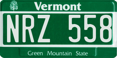 VT license plate NRZ558