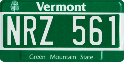 VT license plate NRZ561