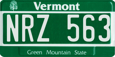 VT license plate NRZ563