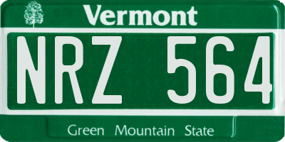 VT license plate NRZ564