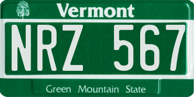 VT license plate NRZ567