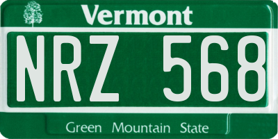 VT license plate NRZ568