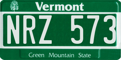 VT license plate NRZ573