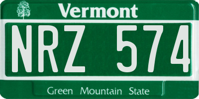 VT license plate NRZ574