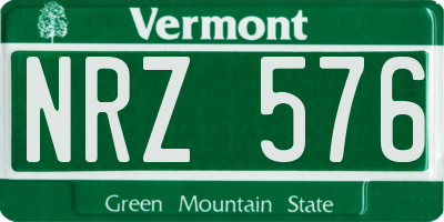 VT license plate NRZ576