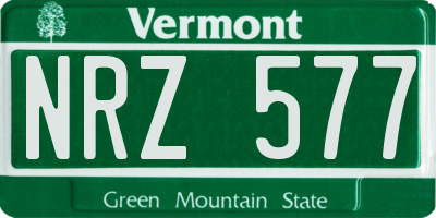 VT license plate NRZ577