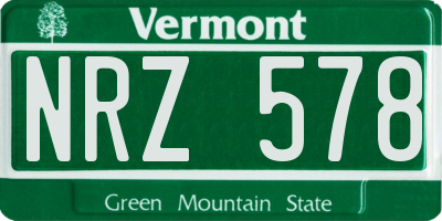 VT license plate NRZ578