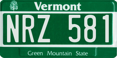 VT license plate NRZ581