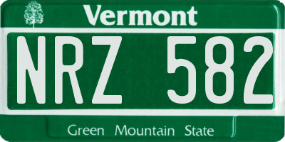 VT license plate NRZ582