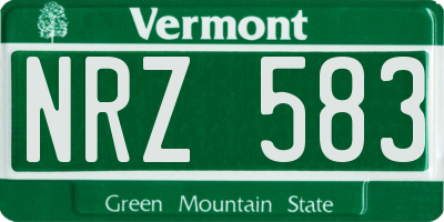 VT license plate NRZ583