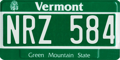 VT license plate NRZ584