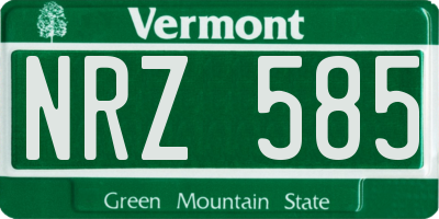 VT license plate NRZ585