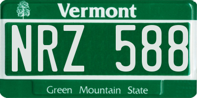 VT license plate NRZ588