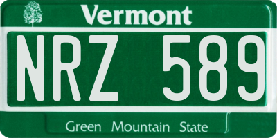 VT license plate NRZ589