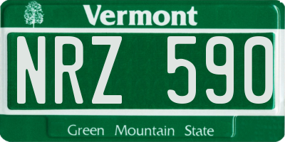 VT license plate NRZ590
