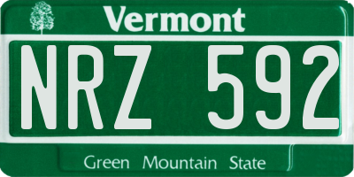 VT license plate NRZ592