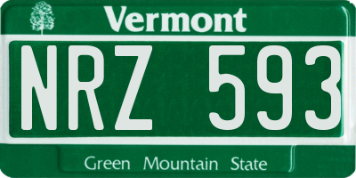 VT license plate NRZ593