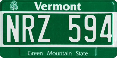 VT license plate NRZ594