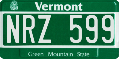 VT license plate NRZ599