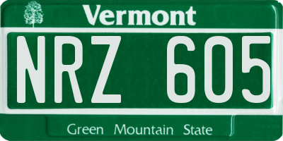 VT license plate NRZ605