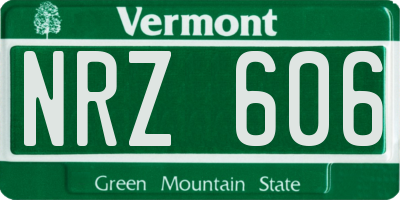 VT license plate NRZ606
