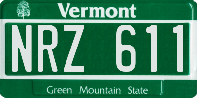 VT license plate NRZ611