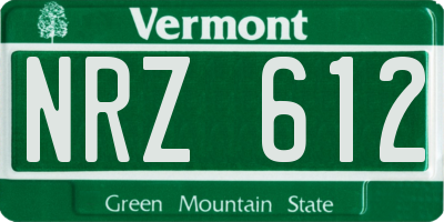 VT license plate NRZ612