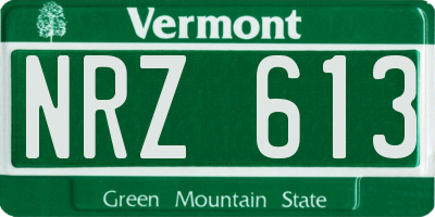 VT license plate NRZ613